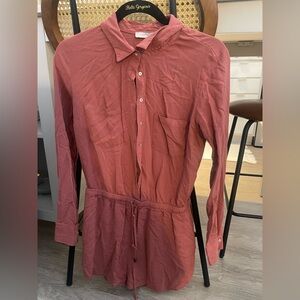 Rust Button-Up Dress